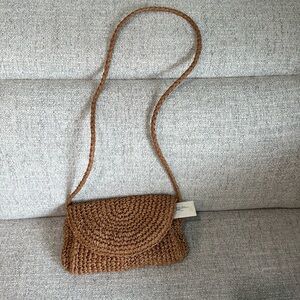 Z Supply Sand Dollar Mini Straw Bag NWT